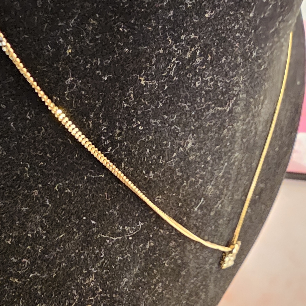 โจ๏ธGivenchy G Logo Vintage Gold Tone & Crystal Pendant Necklaceโจ๏ธ - Picture 10 of 11